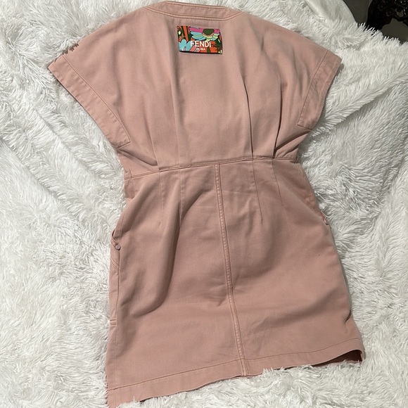 Fendi Light Pink 100% Cotton Dress - Size 44 (US Size 8) - Picture 2 of 11